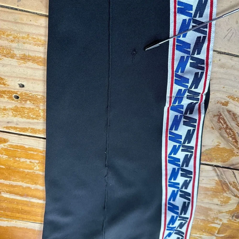 Vintage Nike Pants Womens Medium Black Graphic Line Red Tag Fleece‎ 25